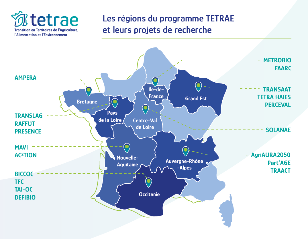 Carte projets TETRAE